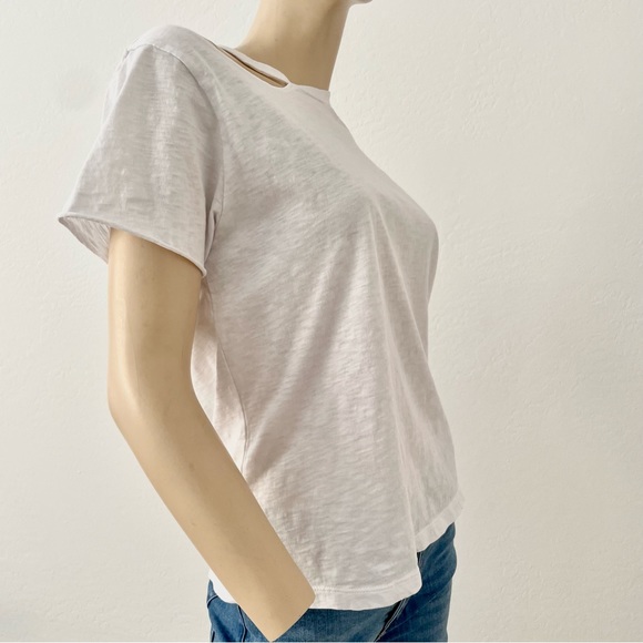 LNA- white cold shoulder white tee- small - Picture 6 of 12